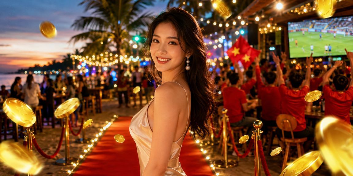 Người dùng trải nghiệm cá cược trực tuyến tại bãi biển Phú Quốc